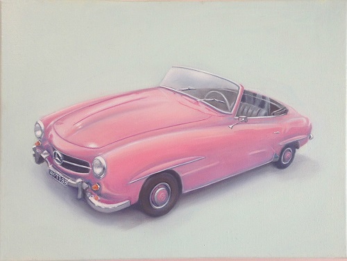 粉紅色的一生 ＃1，翁麗晶，30 x 40 cm，布本油畫，2015