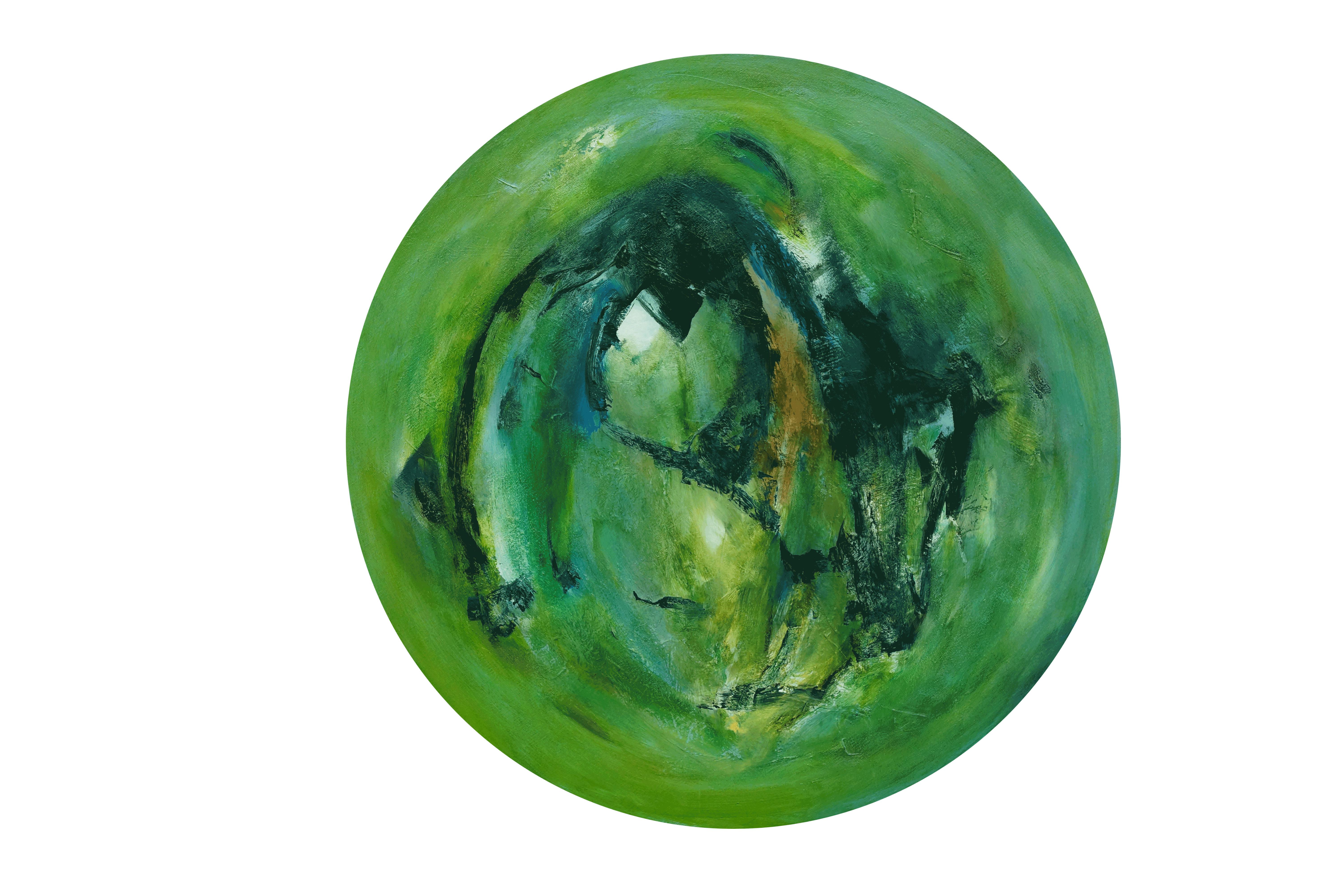 森林2，蘇侃哲，D=60cm，布本油畫，2015