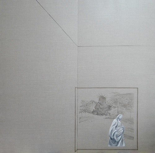 無人之地，李植安，140 X140 cm，油畫，2020
