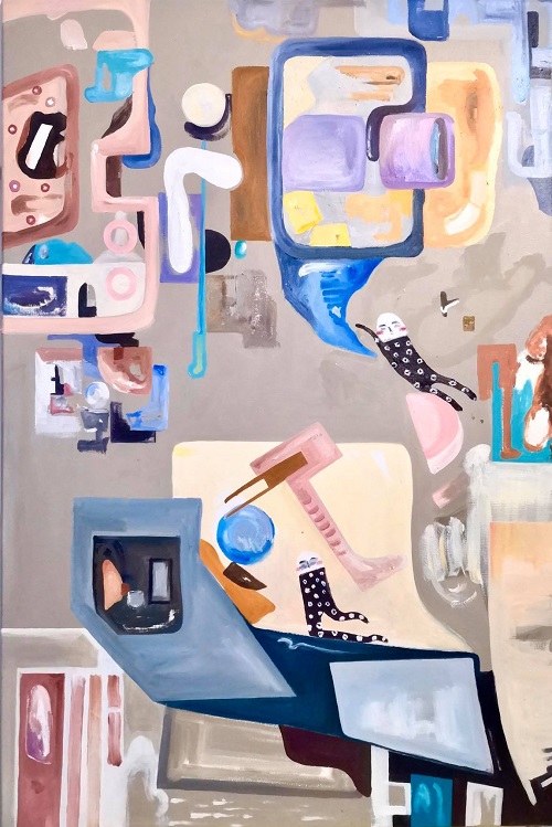 小物狂想曲, 吳凱婷, 混合媒材, 120 x 70 cm, 2020