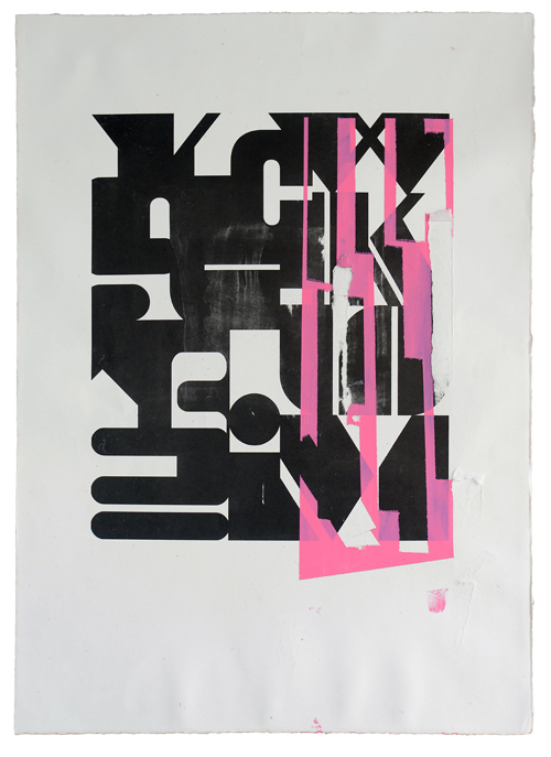 Allograph，馬偉圖，59 x 41 cm，網印版畫、壓克力在棉紙上，2013