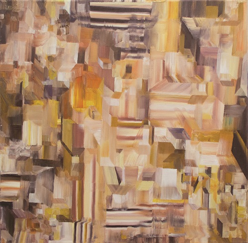 Timing°17，吳凱婷，布本油畫 ，60 x 60 cm，2015