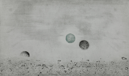 我們的故事，，吳麗嫦，60 X 100 cm，銅版畫，2014