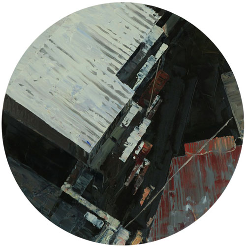 窺視16  黎小傑 直徑：60 cm 布面油畫 2011