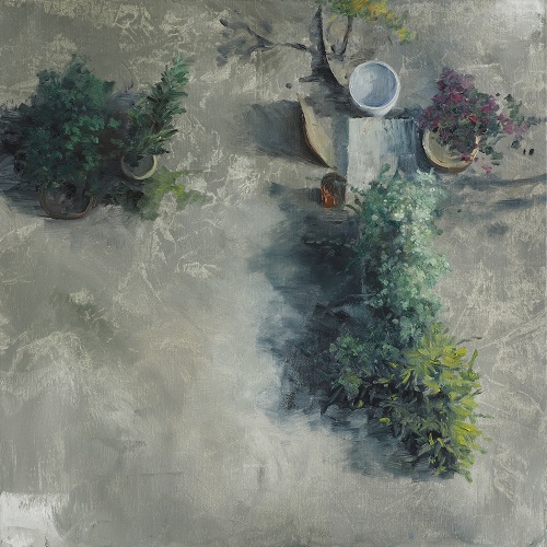 種植一，黎小傑，60 x 60 cm，布本油畫，2015