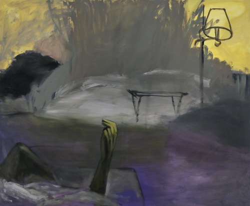 一雙手和燈, 陳慧雯,72 x 60 inches (183 x 153 cm),  布本油畫,2017