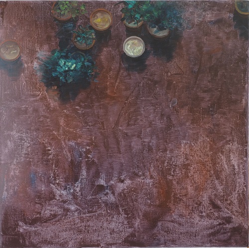 種二，黎小傑，80 x 80 cm，布本油畫，2015