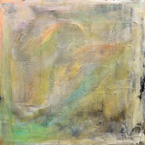 沒有白，蘇侃哲，布本油畫，50 x 50 cm，2015