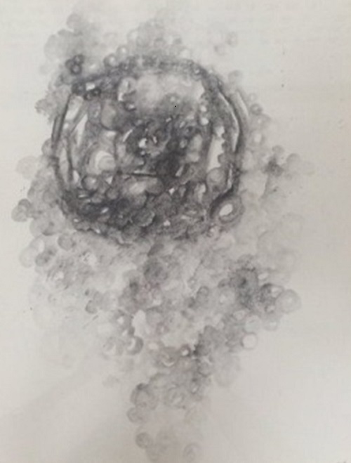 雲海4，黃家龍，水彩，紙本，37 x 28 cm ，2015