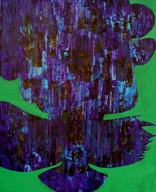 Untitled 12，羅翠兒，122 x 100 cm，壓克力，布本，2017