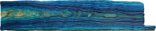 在海裡 3，李植安，17 X 84 cm，木、油畫，2021
