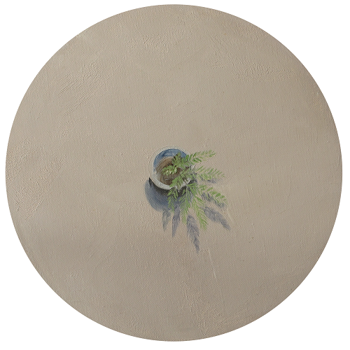 寫花系列 黎小傑 D = 30 cm 布本油畫 2012