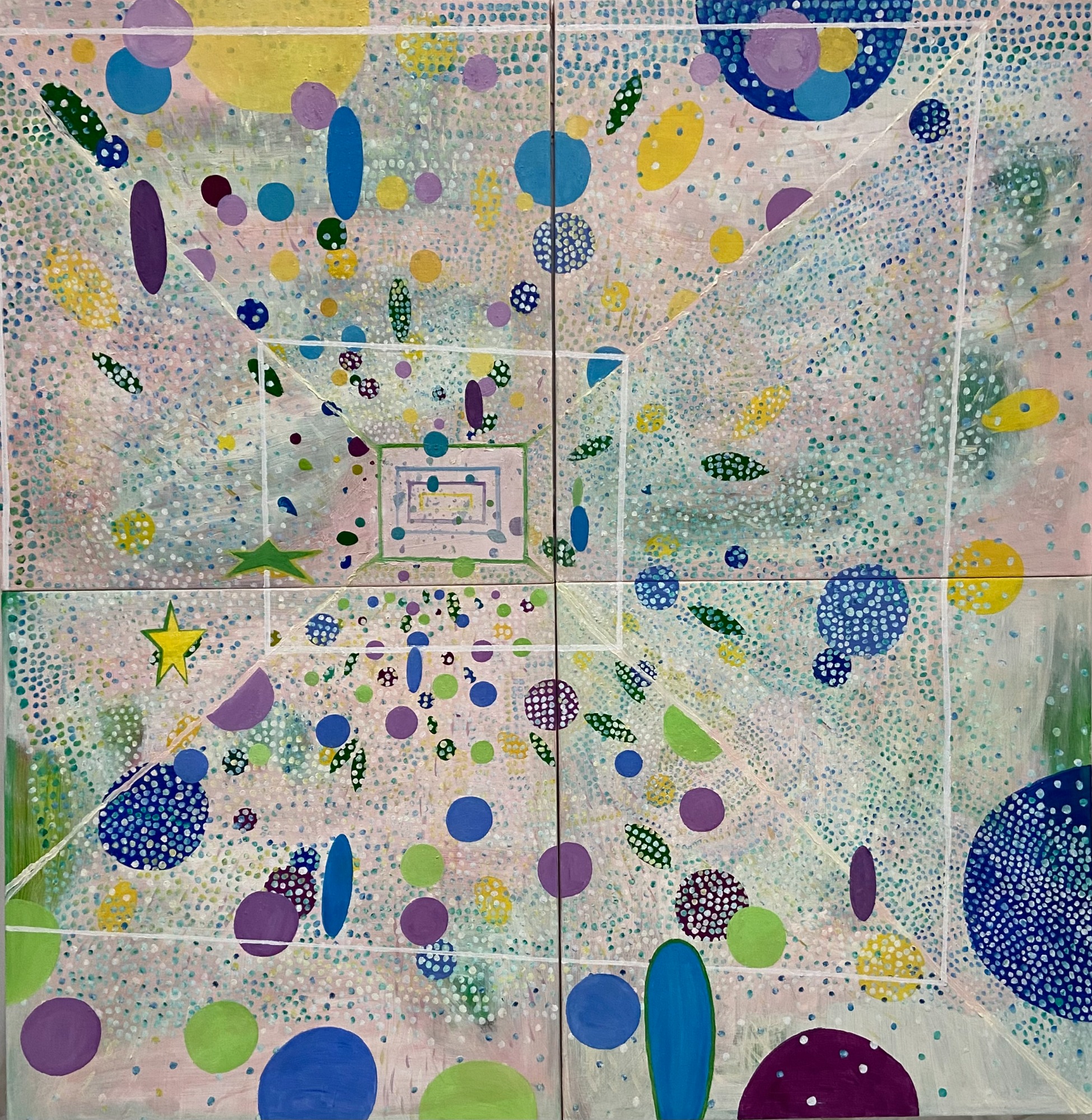  飄浮空間 III (星途) ，楊雅琪，油畫 ，150 x 150 cm，2022