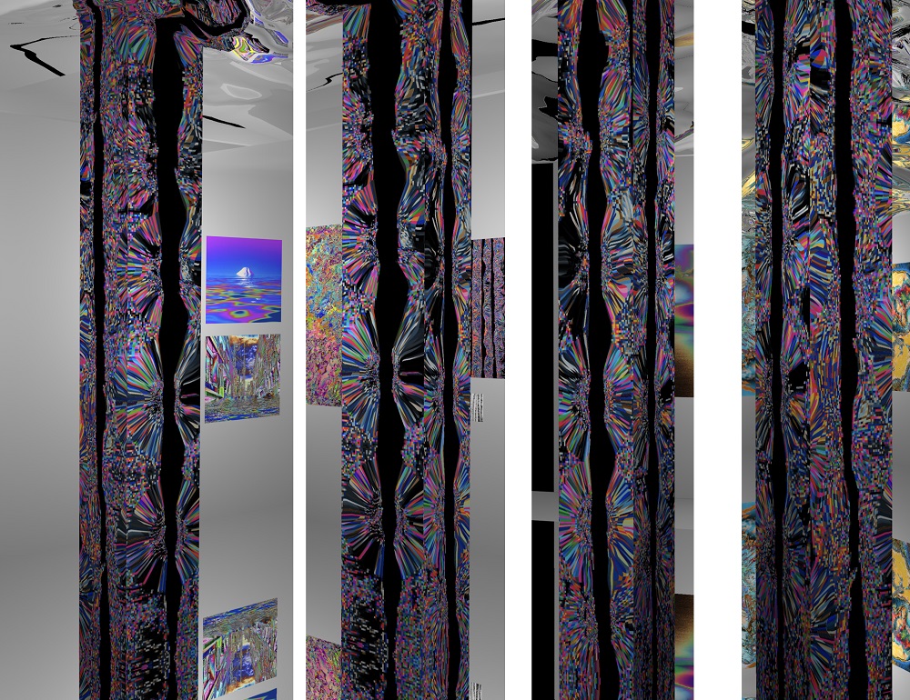 非觀之樺 （柱式裝置），官宏滔，數碼攝影＋數碼媒體，30 x 30 x 300 cm 版次: 1/3 ( 2＋1AP )
，2023